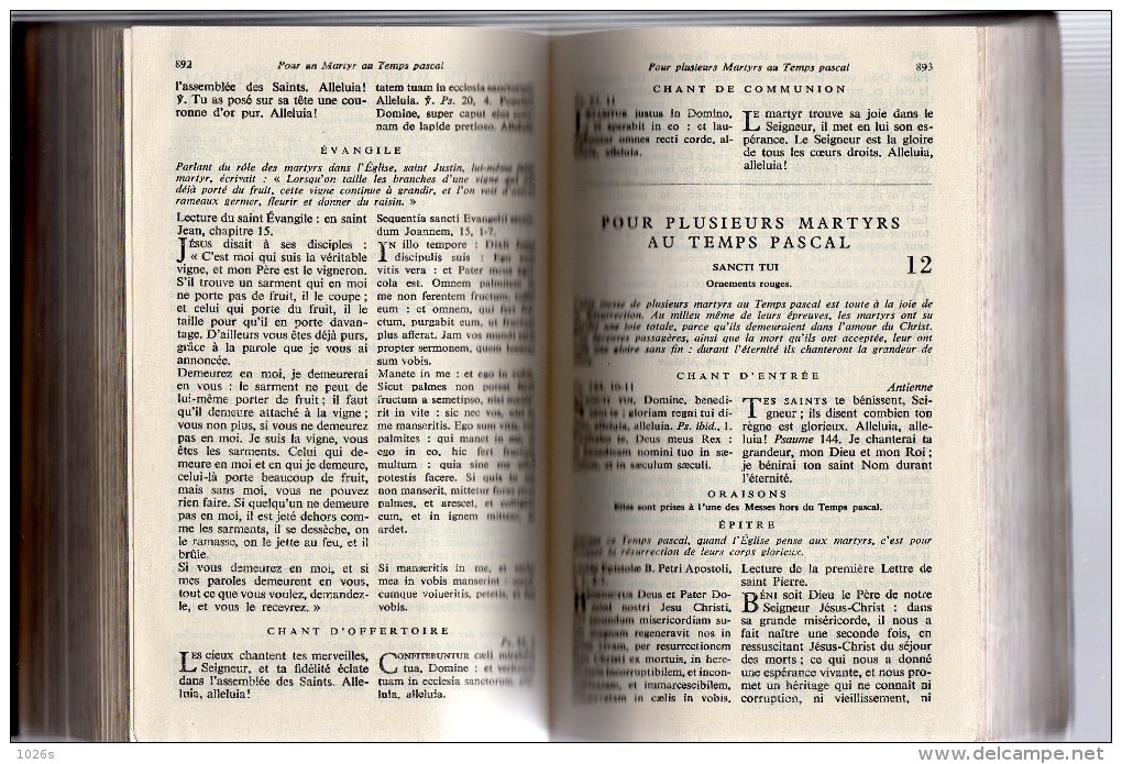 MISSEL QUOTIDIEN DES FIDELES DE 1955 - Religione & Esoterismo