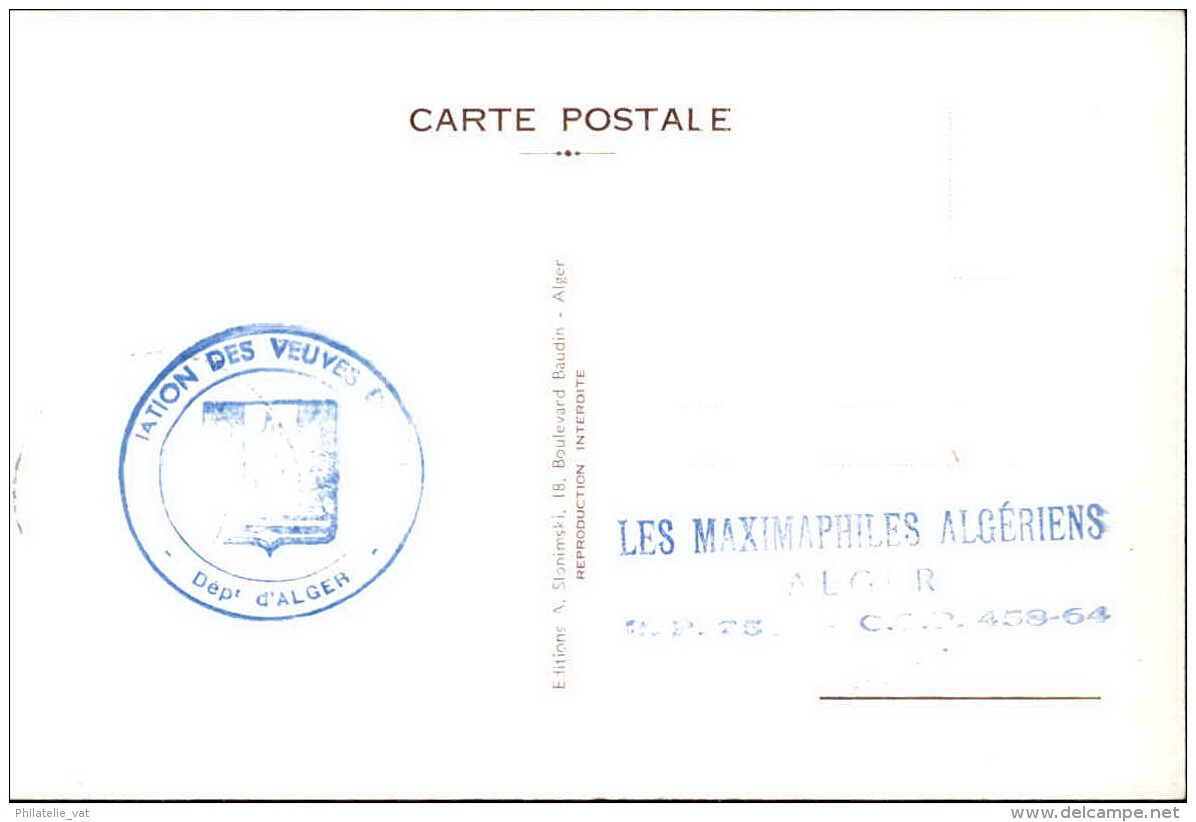 ALGERIE - Carte Maximum - Détaillons Collection - A Voir  - Lot N° 16248 - Maximum Cards