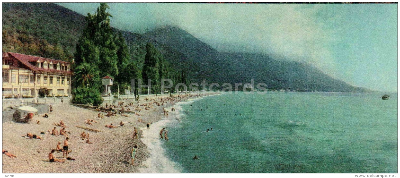 Beach - Gagra - Abkhazia - Caucasus - 1966 - Georgia USSR - Unused - Géorgie