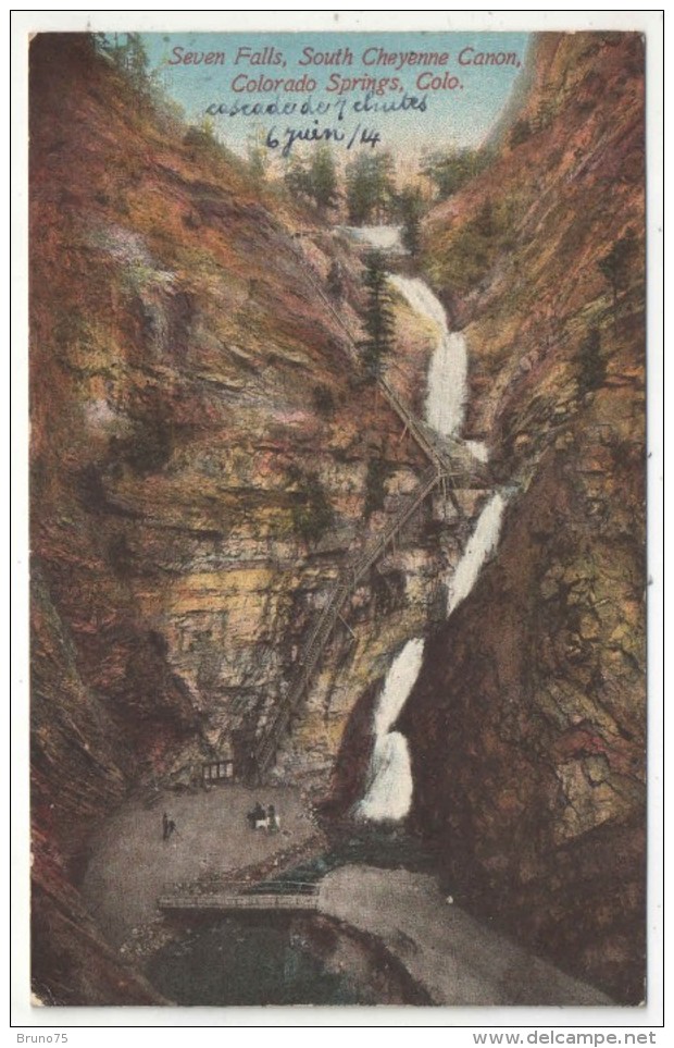 Seven Falls, South Cheyenne Canon, Colorado Springs, Colo. - 1914 - Colorado Springs