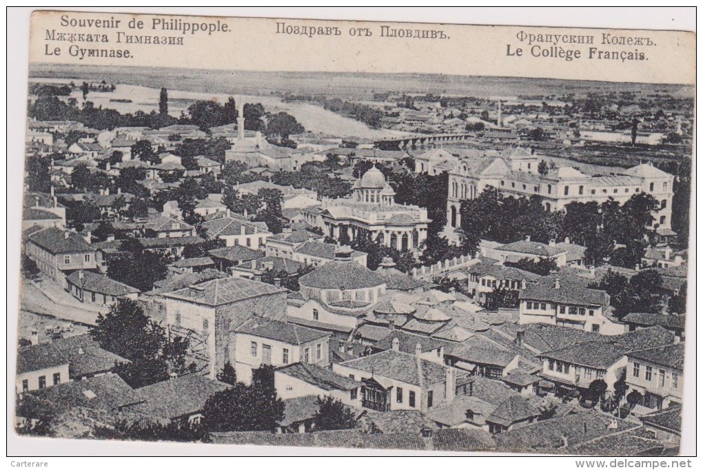 BULGARIE,BALGARIJA,BULGAR IA,1919,timbre Et Tampons,collège Français,PHILIPPOPLE,gymn Ase,rare - Bulgaria