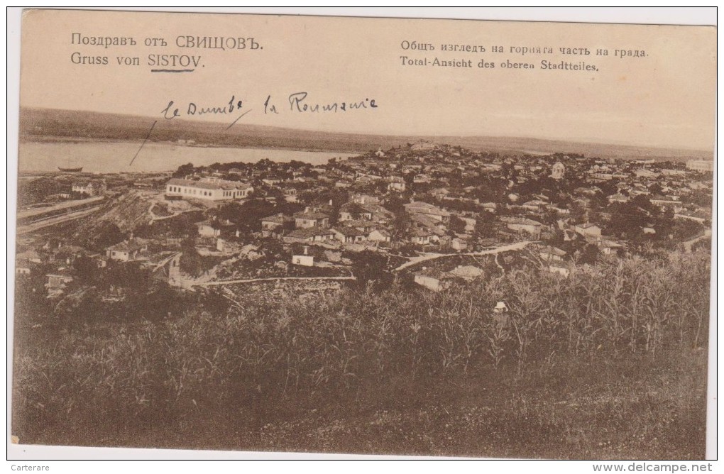 BULGARIE,BALGARIJA,BULGARIA ,1918,SISTOV,TOTAL ANSICHT DES OBEREN  STADTTEILES,danube,rare - Bulgarie