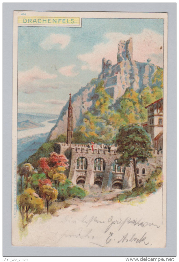 AK DE NO-WE DRACHENFELS 1900-08-05 Drachenfeld Kunstanstalt J. Miesler - Drachenfels