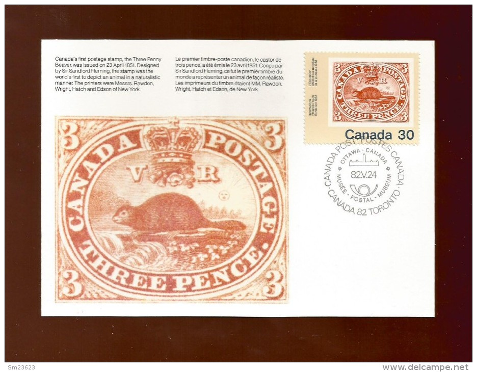 CANADA  1982 , International Philatelic Youth Exhibition - Maximum Card - First Day Toronto 85.V.24 - Cartes-maximum (CM)