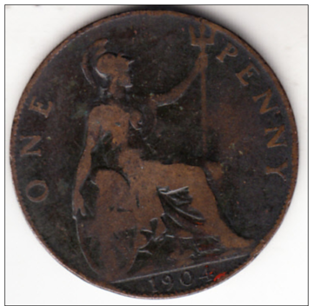 GRAN BRETAÑA 1904 ONE  PENNY  EDWARDUS   VII   EBC   CN 4432 - D. 1 Penny