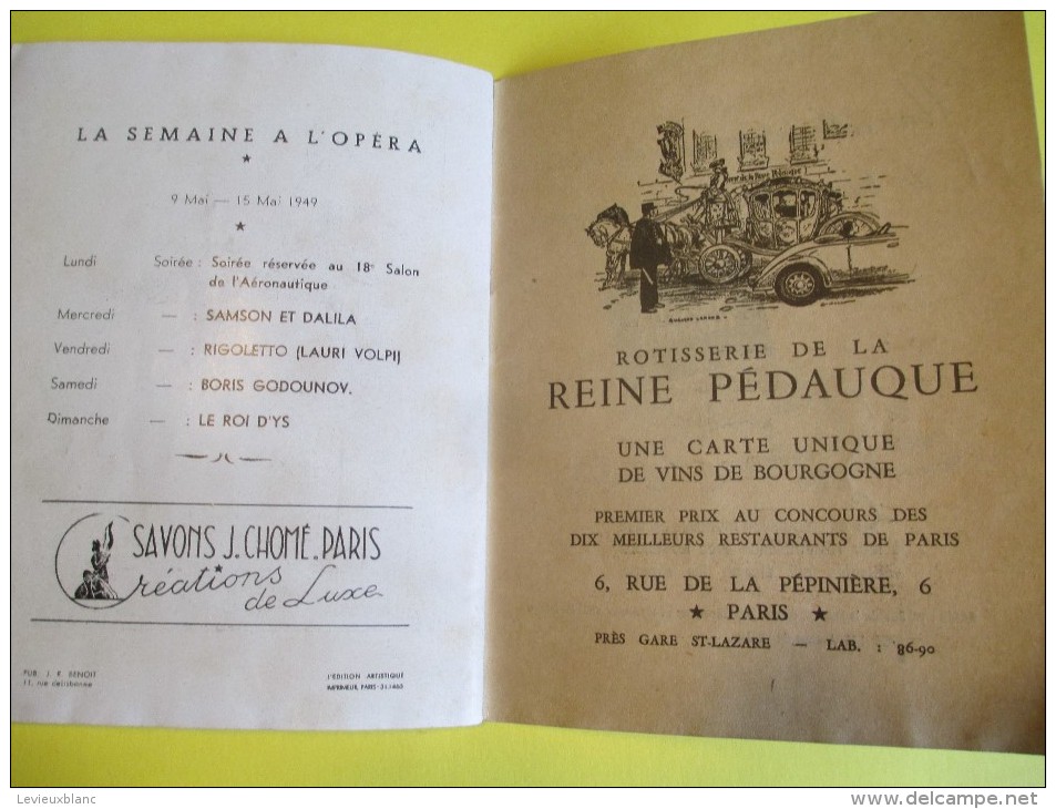 Théatre National de l'Opéra Comique / Mignon/Opéra Comique 3 actes  4 tableaux/Jules Barbier /Michel Carré/1949   PROG88