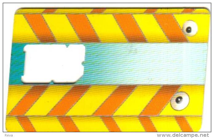 VANUATU ? VATU YELLOW MOBILE CHIP 1ST ISSUE ( NO CHIP  THOUGH) THICK PLASTIC READ DESCRIPTION !! - Vanuatu