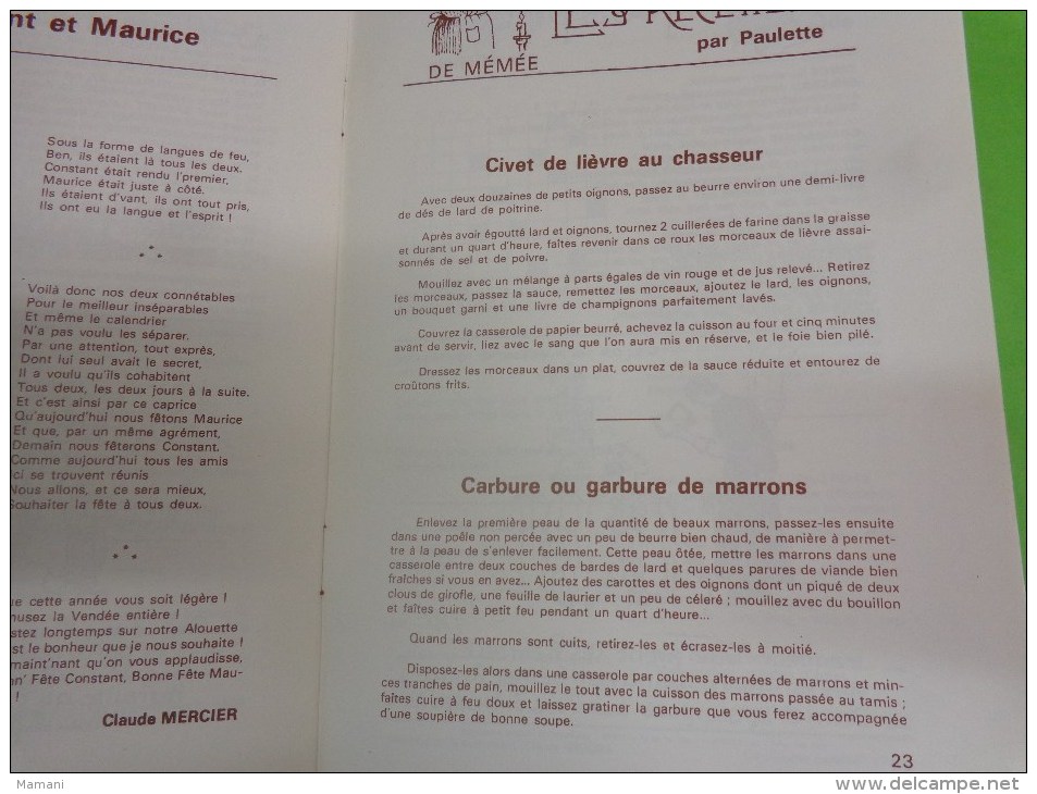 LA FIN DE LA RABINAÏE -Arts Et Traditions Du Pays Vendéen N°7 Octobre  1985 Coiffes Marais De Challans - Pays De Loire