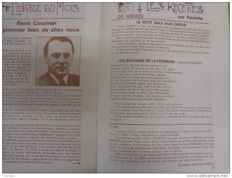 LA FIN DE LA RABINAÏE -Arts Et Traditions Du Pays Vendéen N°10  Janvier 1986 Coiffes Du Bocage - Pays De Loire