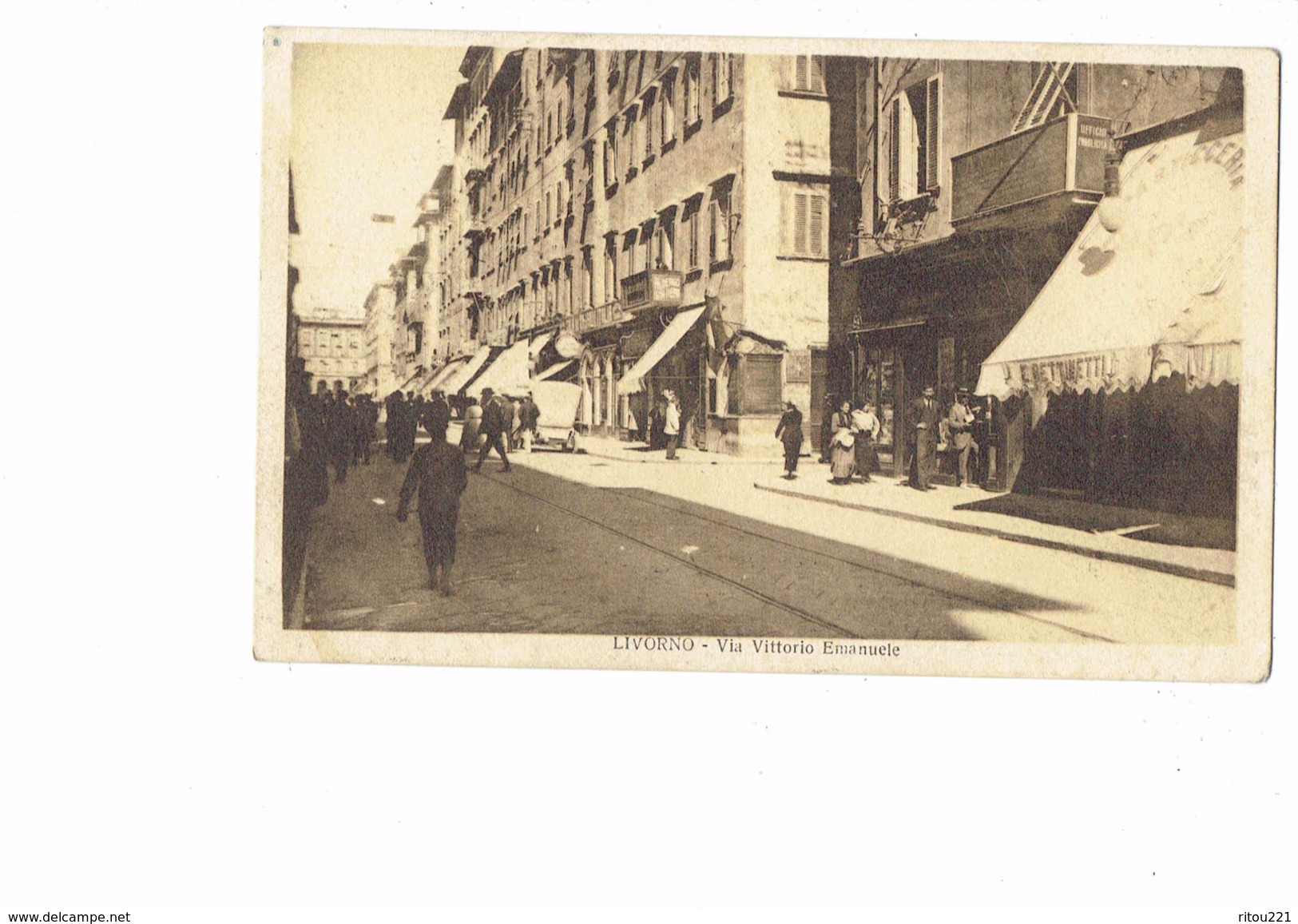 Italie - Livorno - Via Vittorio Emanuele - Rue Animée - 2913 Edit Manzi - Livorno