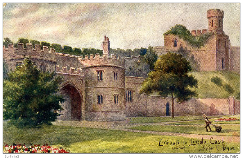 MISCELLANEOUS ART - ENTRANCE TO LINCOLN CASTLE - ARTHUR C PAYNE Art202 - Lincoln