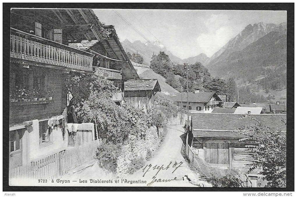 GRYON Rare Les Diablerets Et L'Argentine (Rossier) Suisse VD - Gryon