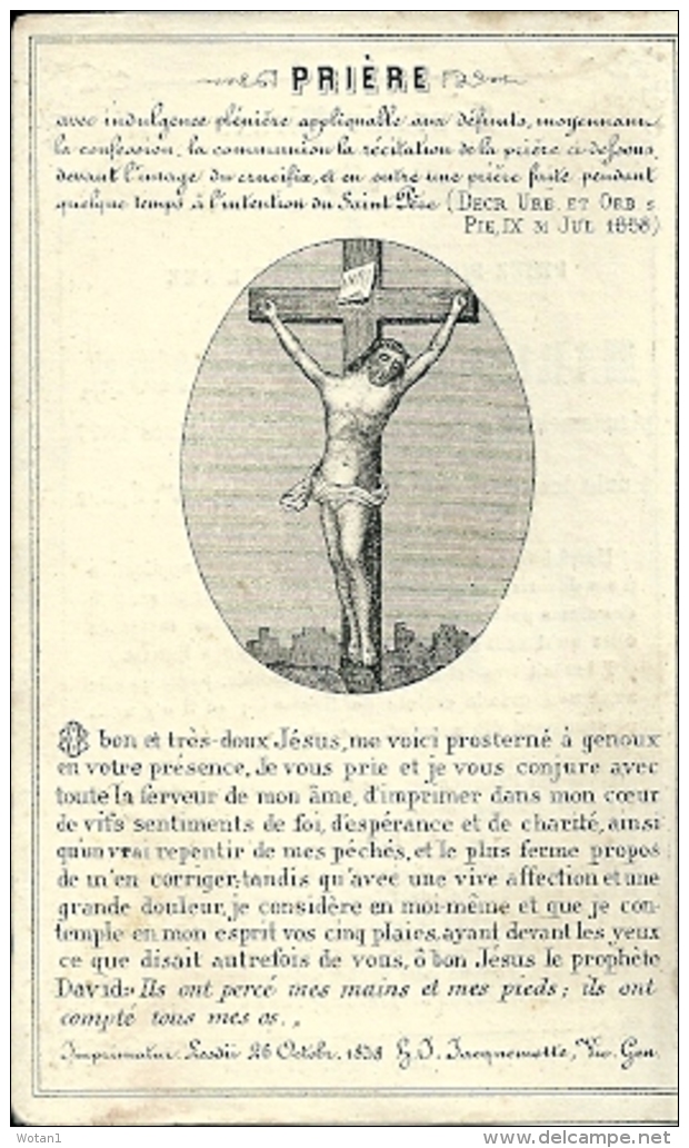 Marie-Joseph BOHON Décédée à ENNEILLES Le 1er Mars 1877 à L´âge De 90 Ans - Obituary Notices