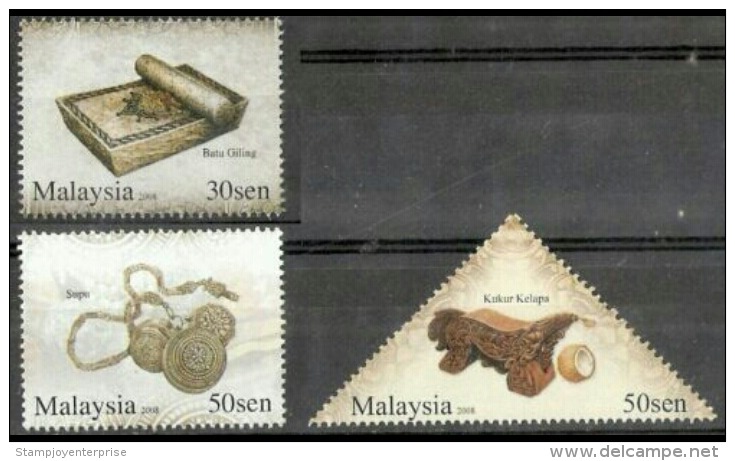 Cultural Instruments & Artifacts II Malaysia 2008 Artifact (stamp) MNH *odd *unusual - Malaysia (1964-...)