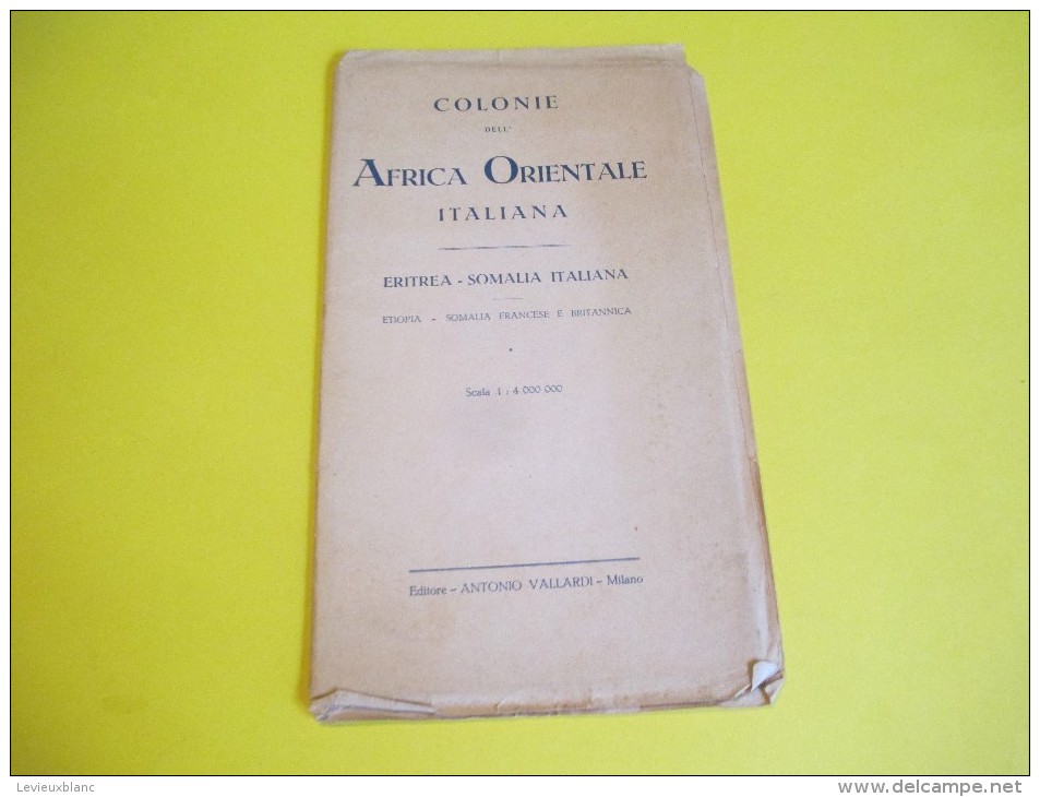 Colonie Dell' Africa Orientale Italiana/Eritrea-Somalia Italiana/AntonioVallardi/Milano/Vers 1936 PGC116 - Cartes Géographiques