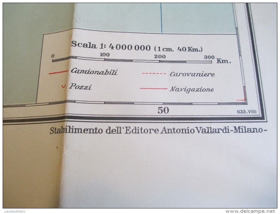 Colonie Dell' Africa Orientale Italiana/Eritrea-Somalia Italiana/AntonioVallardi/Milano/Vers 1936 PGC116 - Cartes Géographiques