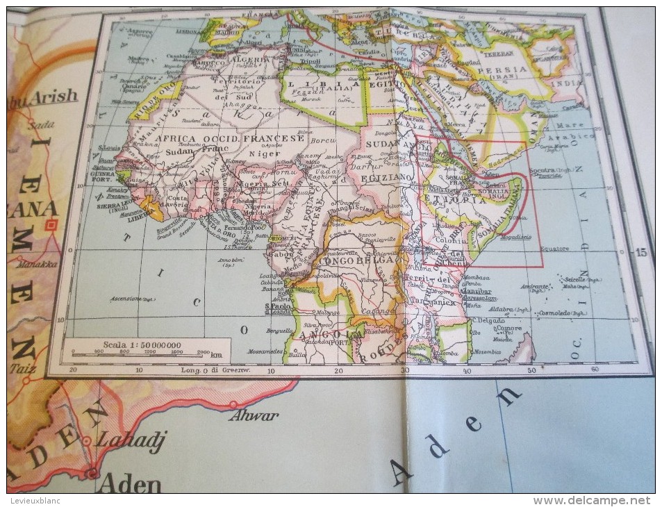 Colonie Dell' Africa Orientale Italiana/Eritrea-Somalia Italiana/AntonioVallardi/Milano/Vers 1936 PGC116 - Geographical Maps