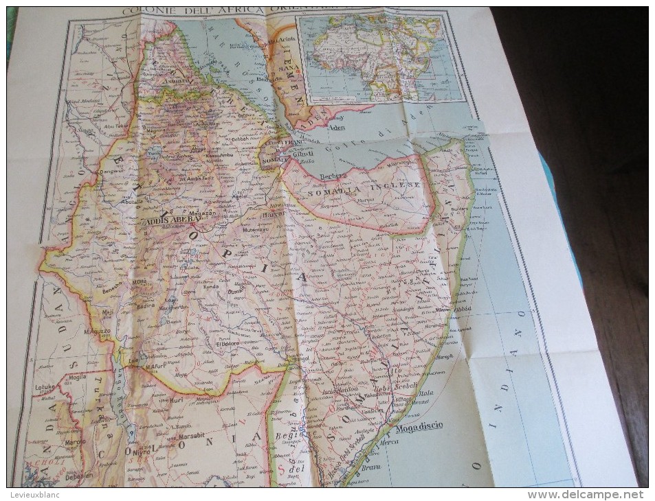 Colonie Dell' Africa Orientale Italiana/Eritrea-Somalia Italiana/AntonioVallardi/Milano/Vers 1936 PGC116 - Geographical Maps