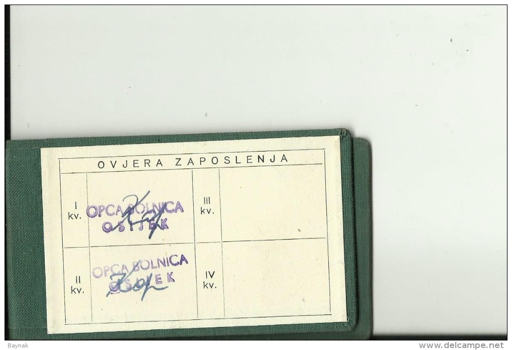 TRAMWAY, STRASSENBAHN OSIJEK, CROATIA  --  ABONOMENT FUR JAHR 1962 + ID CARD Dr. N.N. - Europe