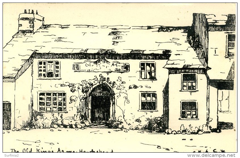 MISCELLANEOUS ART - HAWKSHEAD - THE OLD KINGS ARMS - P KYSTIE(?)-SMITH Art228 - Hawkshead