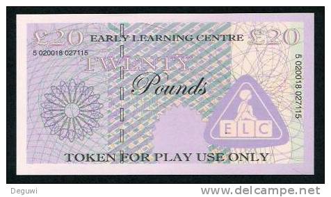 Test Note "ELC" Billet Scolaire, 20 Pds., Training, Orig. Size, RRR, UNC -, Token, Play Money - Sonstige & Ohne Zuordnung