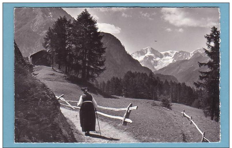 Valais, SELETTE Dans Le SENTIER De La SAGE à La FORCLA, VALAISANNE En Promenade // Circuléée - Altri & Non Classificati