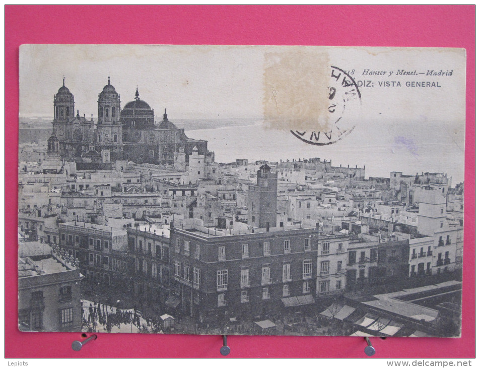 Espagne - Cadiz - Vista General - 1908 - Scans Recto-verso - Cádiz