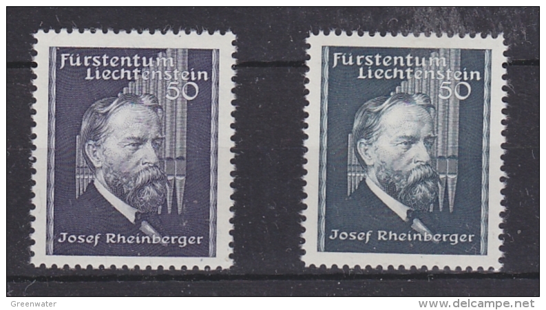 Liechtenstein 1938 + 1939 Josef Rheinberger 2v ** Mnh (30276) - Nuevos