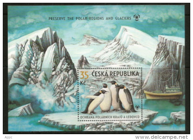 Preserve The Polar Regions & Glaciers, Bloc-feuillet Neuf ** De La République Tchèque. - Préservation Des Régions Polaires & Glaciers