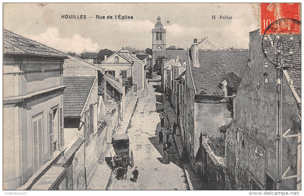 78-HOUILLE - RUE DE L'EGLISE - Houilles