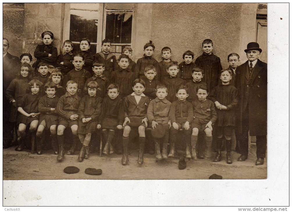 CARTE PHOTO  Groupe D'enfants à Identifier école - Da Identificare