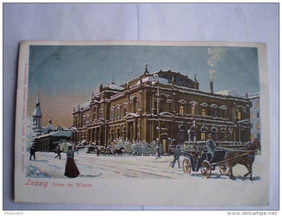 Leipzig - Litho // Börse Im Winter/  // Ca 1900 - Leipzig