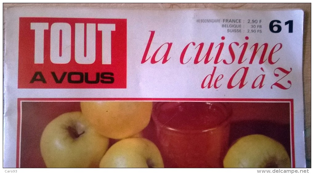 La Cuisine De A à Z  N° 63 De Décembre 1969 - Cuisine & Vins