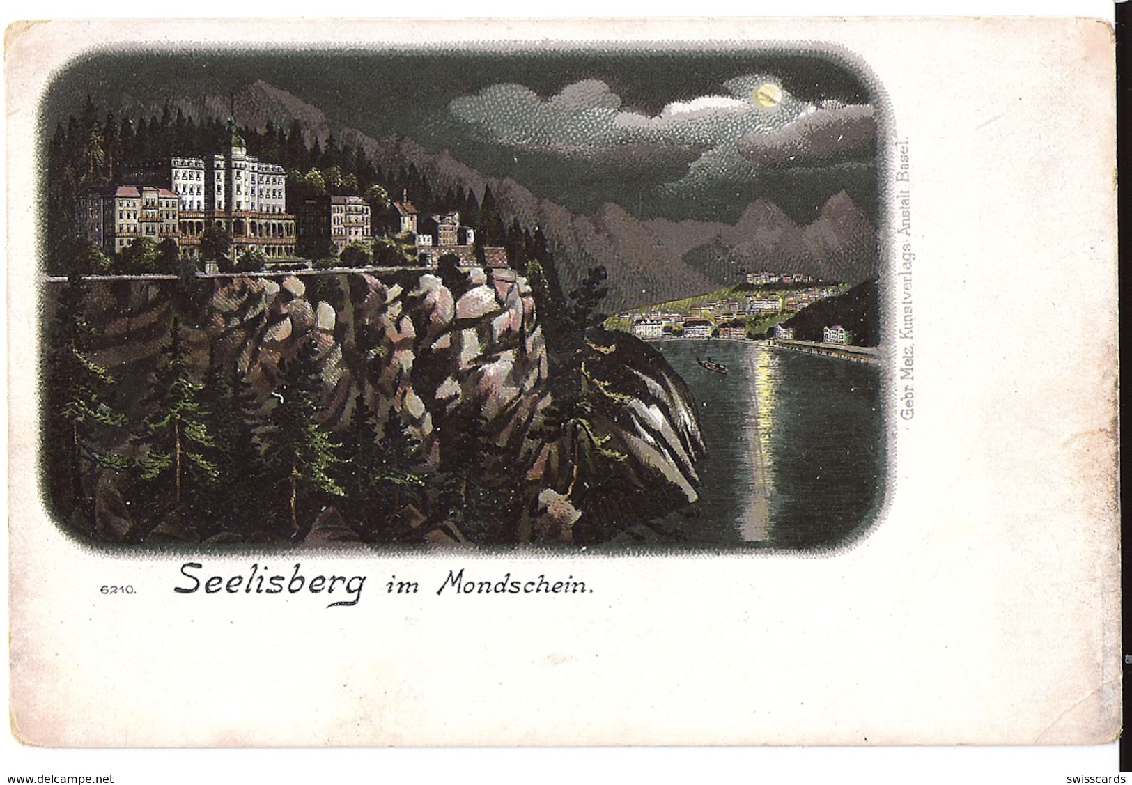 SEELISBERG: Mondschein Litho Pre1900 - Seelisberg