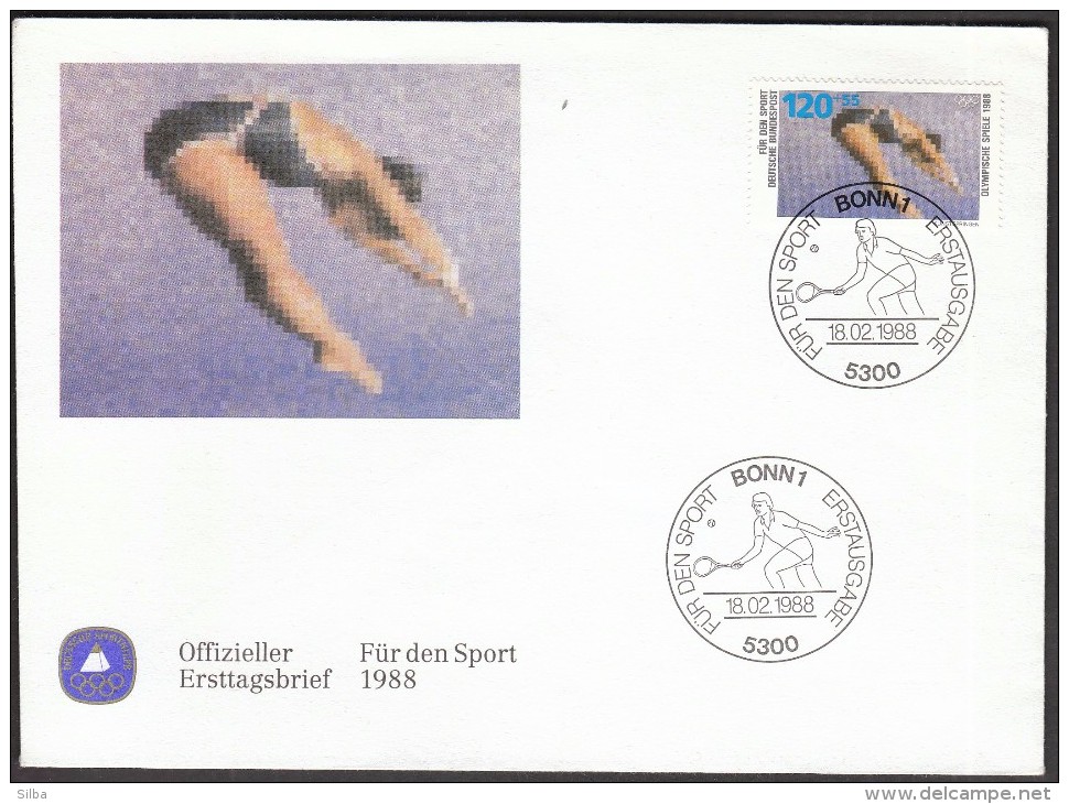 Germany Bonn 1988 / For Sport / Tennis, Diving - Immersione