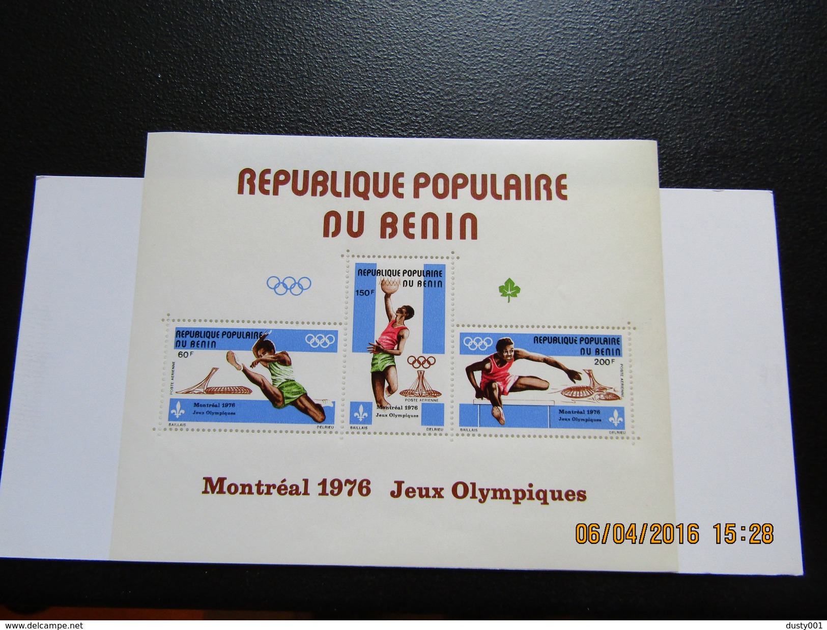 JO149     Olympiques Montréal Olympic Games   Benin  SS   MNH - Ete 1976: Montréal