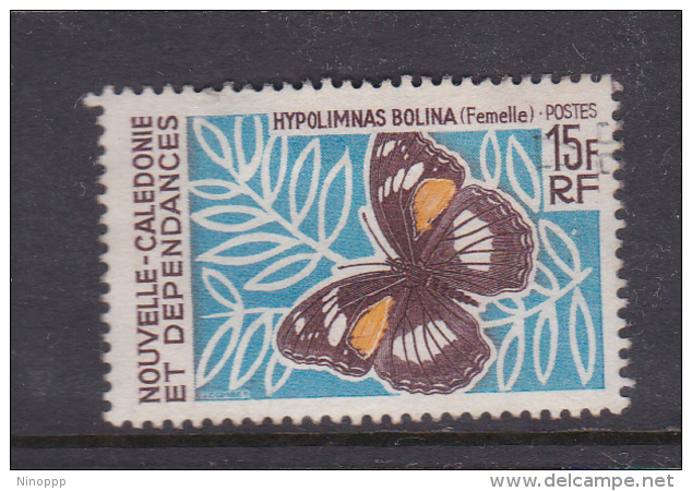 New Caledonia SG 433 1967 Butterflies And Moths 15 F Common Eggfly,female, Mint Hinged - Gebruikt