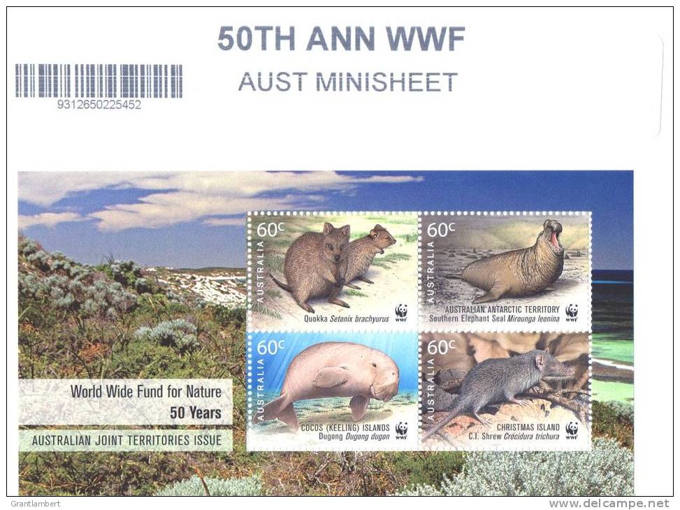 Australia 2011 50th Ann. World Wildlife Fund Australian Minisheet MNH In Sealed Plastic - Mint Stamps