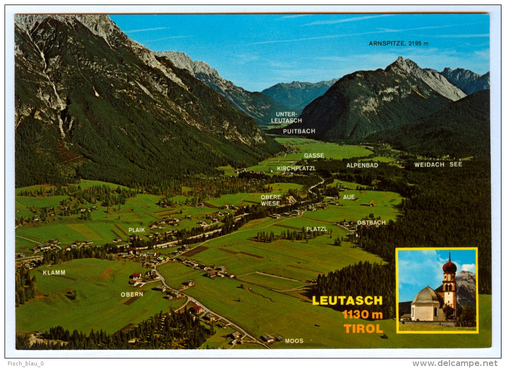 AK Tirol 6105 Leutasch Klamm Obern Plaik Ostbach Platzl Aue Moos Obere Wiese Gasse Arnspitze Luftbild Im Leutaschtal - Leutasch