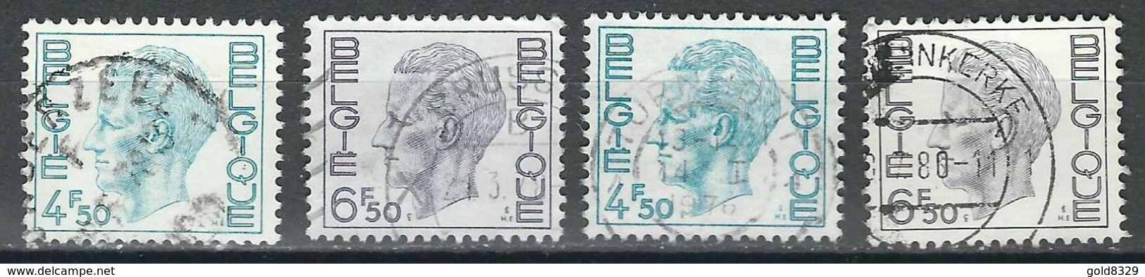 COB  1743/1744 + 1743P4 + 1744P5  (o)  - (Lot 74) - Used Stamps