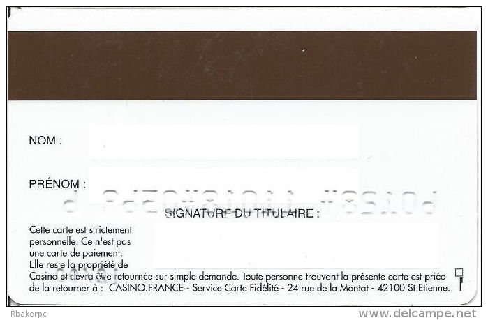 Casino France - Customer Loyalty/Discount Card - Other & Unclassified