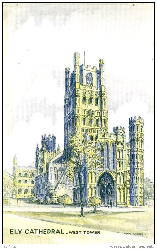 MISCELLANEOUS ART - ELY CATHEDRAL - WEST TOWER - ALBERT WARREN Art240 - Ely