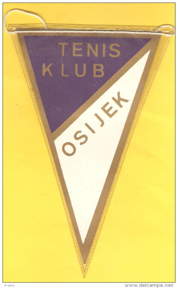 Old Sport Flag, Tennis, Wimpel, Pennant - TK Osijek - Habillement, Souvenirs & Autres