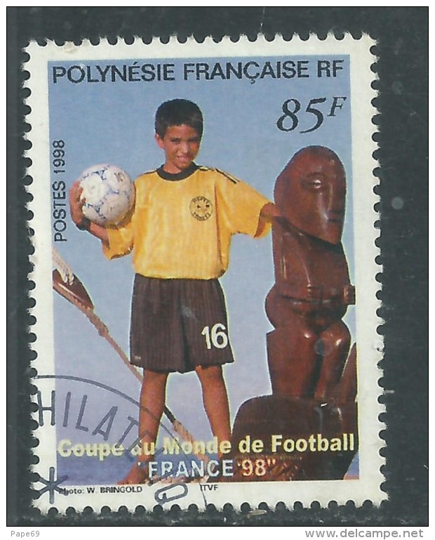 Polynésie N° 565 O "France 98" Coupe Du Monde De Football En France,  Oblitération Légère Sinon TB - Oblitérés