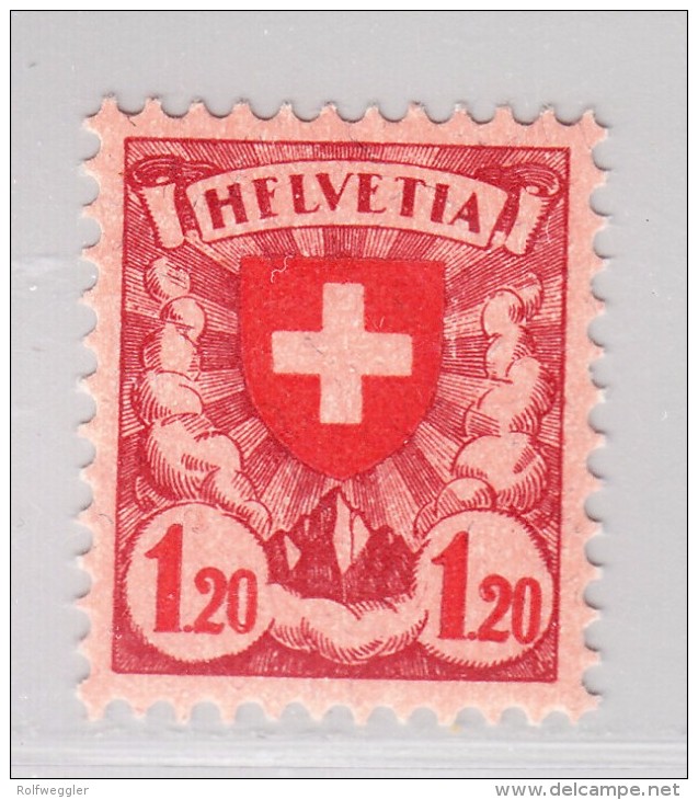 Schweiz 1924  #164 ** Wappenmuster Abart  "HFLVETIA" - Variétés