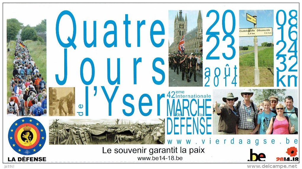 Militaria Dépliant Sur Les 4 Jours De L'Yser Vierdaagse IJzer Marche De La Défense Voettocht Van Defensie, 2014 - Programmi