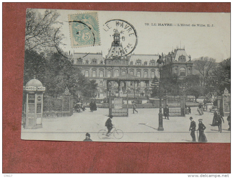 LE HAVRE    1905  L HOTEL DE VILLE    CIRC OUI EDITEUR - Non Classés