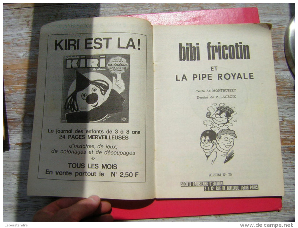 BIBI FRICOTIN ET LA PIPE ROYALE  N° 70 JEUNESSE JOYEUSE - Bibi Fricotin