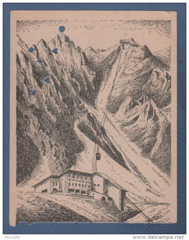 POSTKARTE FAHRKARTE 1954 - BERGFAHRT INNSBRUCK - HUNGERBURG - INNSBRUCKER NORDKETTENBAHN FEDERZEICHNUNG VON W. BEINLICH - Europa