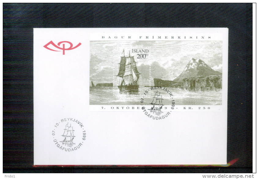 Island / Iceland 1999 Stamp Day Michel Block 24 FDC - Brieven En Documenten